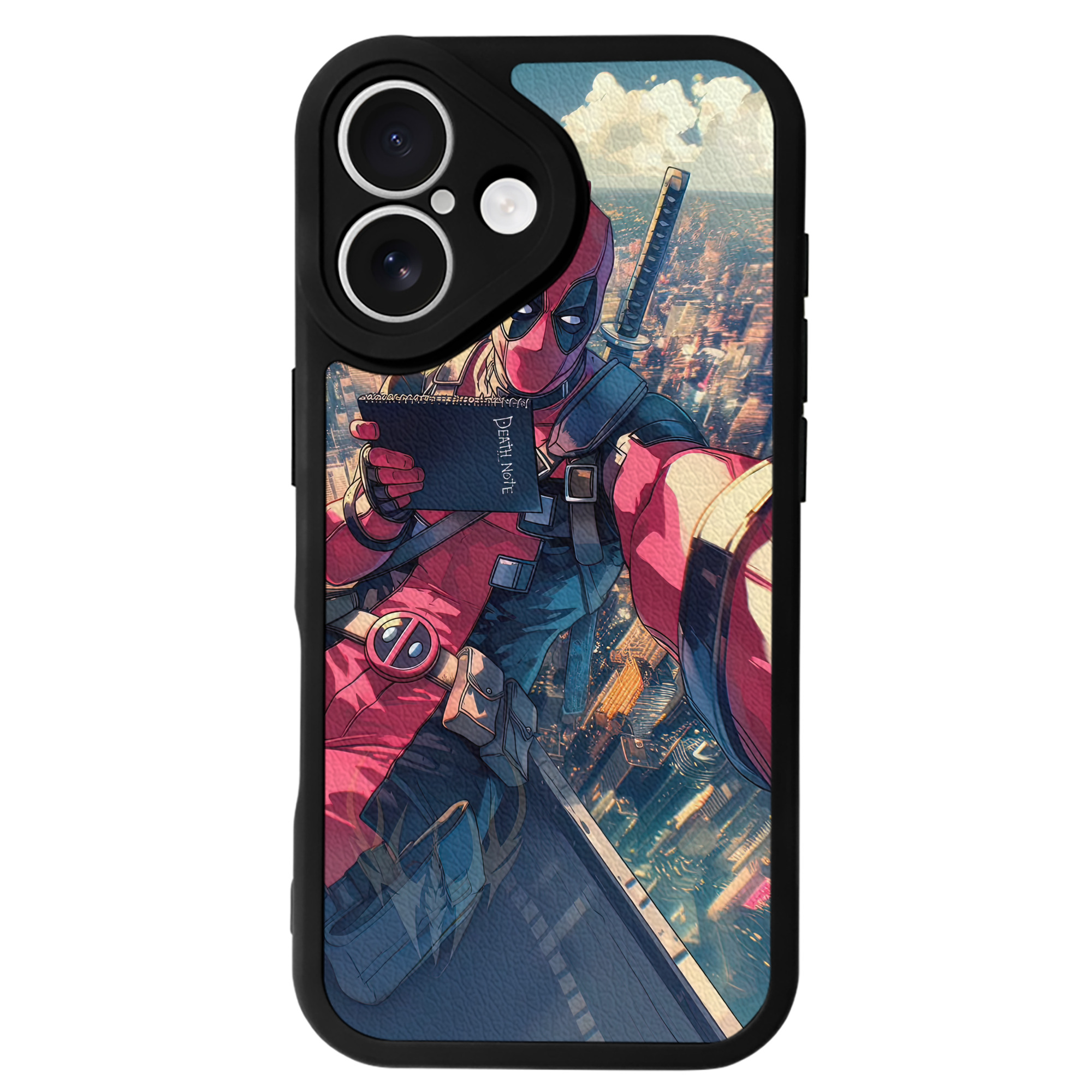 （画像用） Deadpool デッドプール 【iPhone 16シリーズ対応】シリコンスマホケース（レザー調） 材質：シリコン